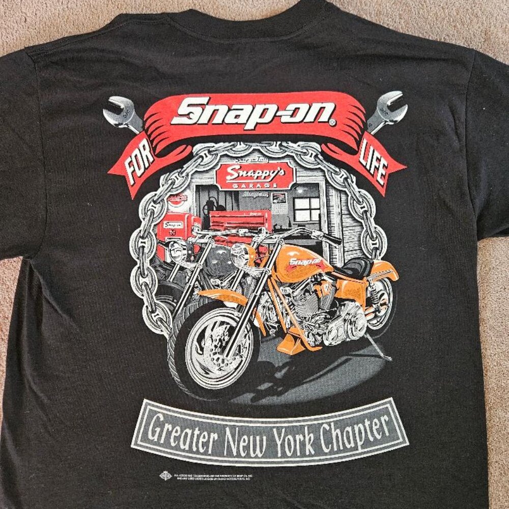 Snap-on Motorcycle, Greater New York Chapter T-shirt, SZ L, NWOT